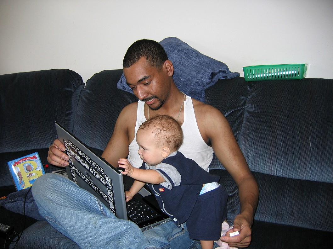 Helping Uncle Mike Use the Laptop Helping Uncle Mike Use the Laptop