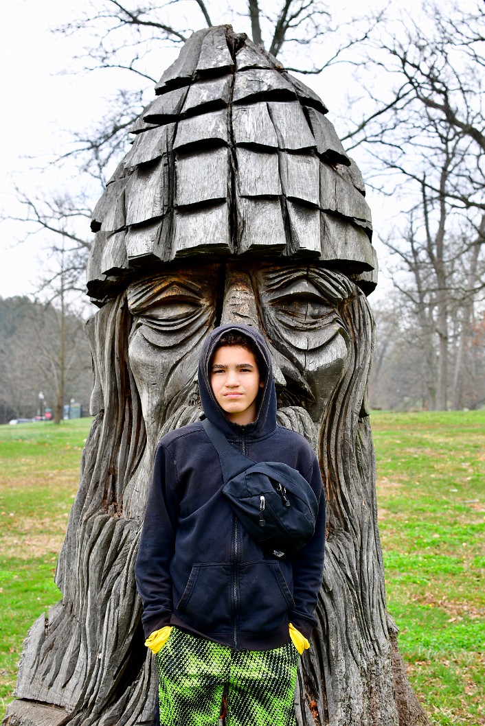 Stern Faced in Front of a Druid